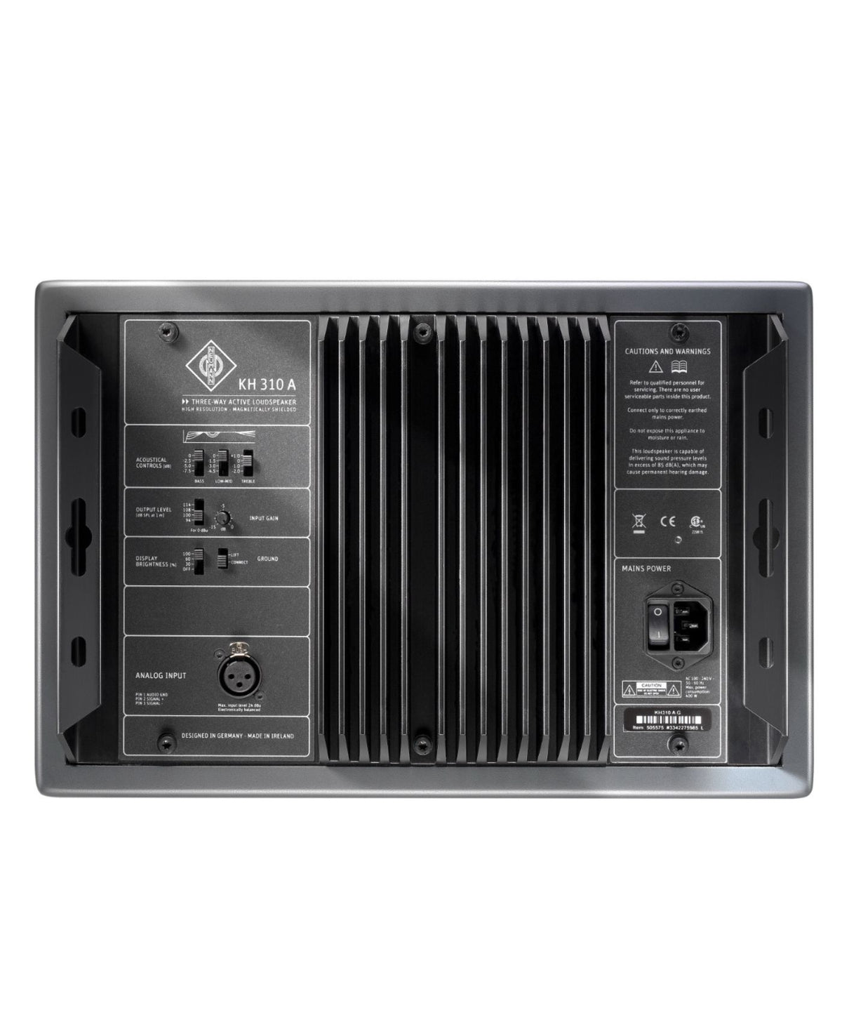 Neumann KH 310 A Active Studio Monitor, Right, Analogue Input, Anthracite (RAL 7021)