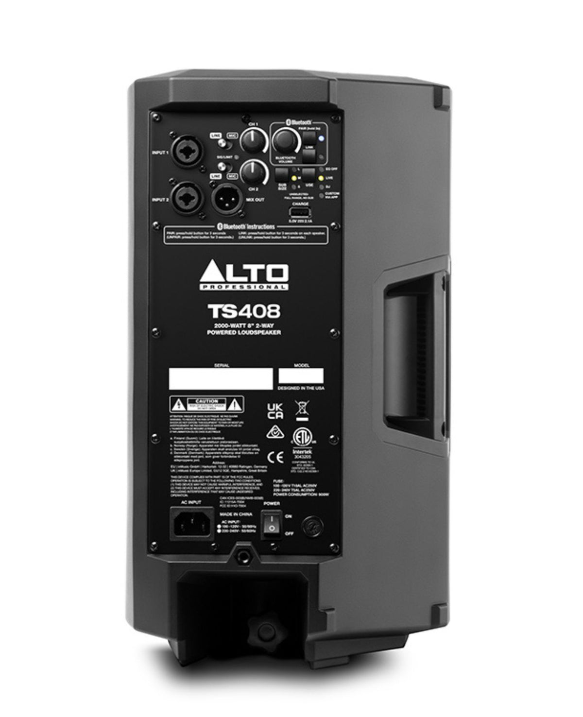 Alto Professional TS408 TrueSonic 4 Series 2000W 8" 2-Way Active Loudspeaker with Bluetooth