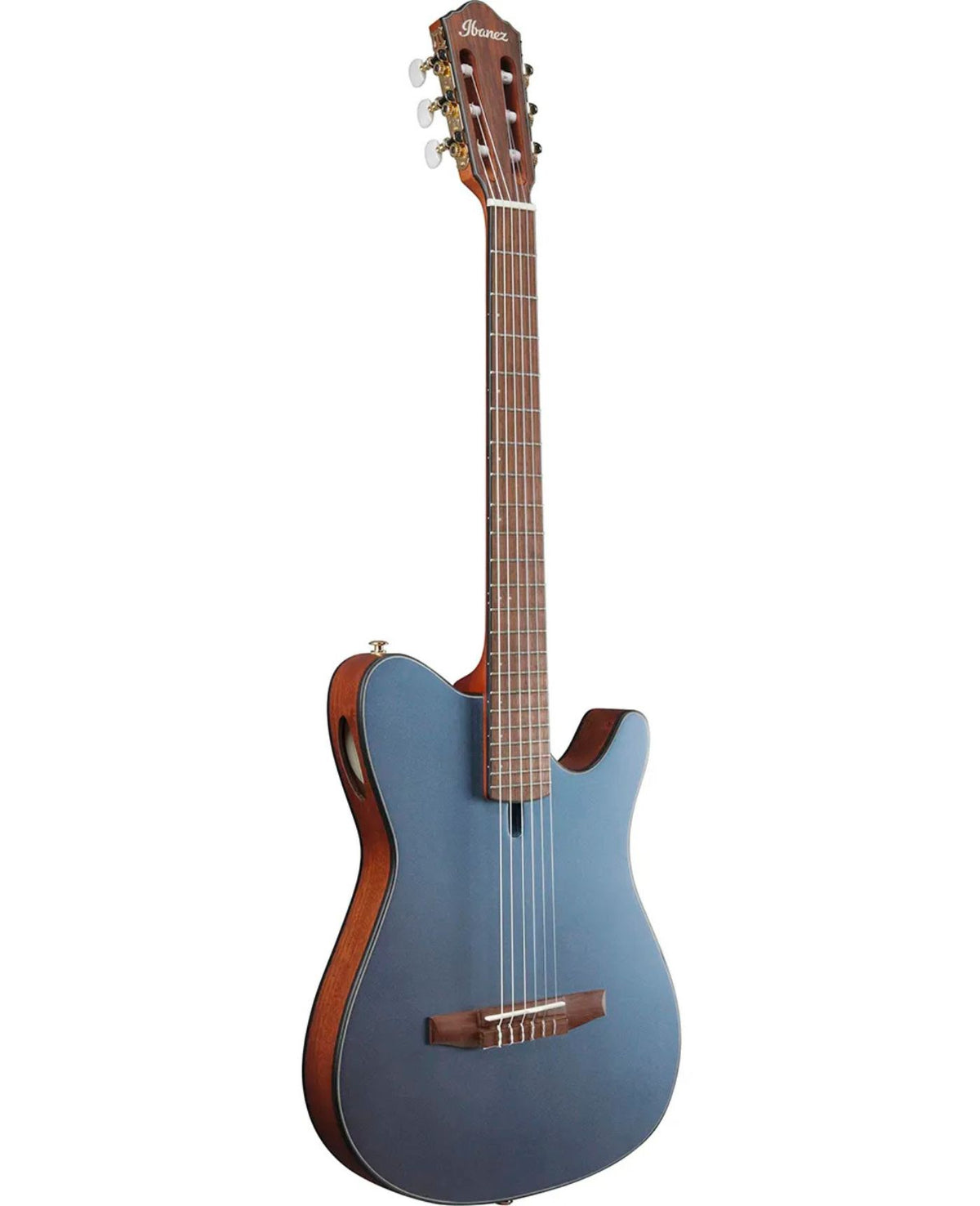 Ibanez FRH Series FRH10N Nylon String Acoustic-Electric Guitar – Indigo Blue Metallic Flat