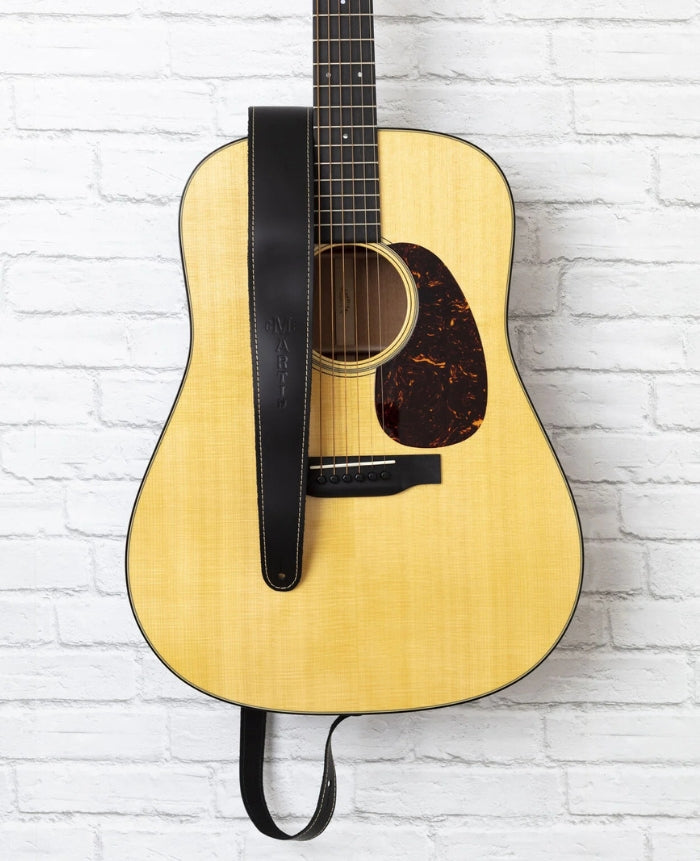 Martin Strap Leather Slim Style - Black