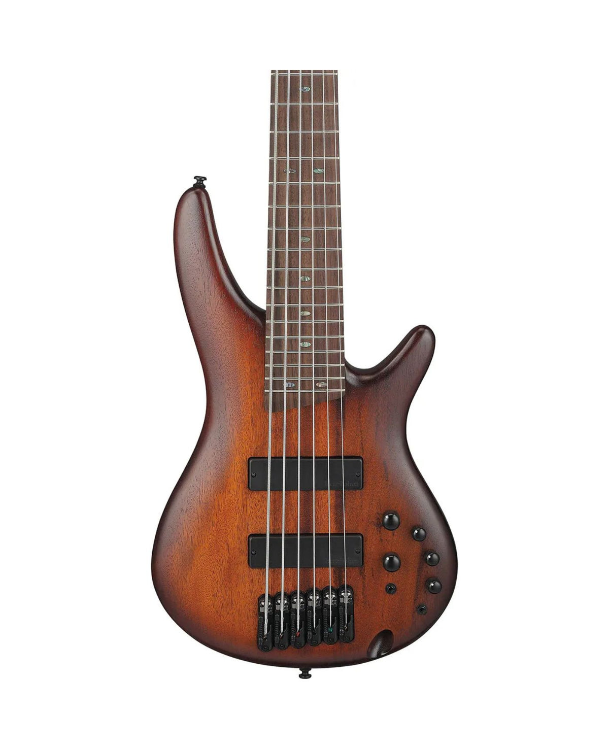 Ibanez SR506A Standard 6-String Bass Guitar - Mahogany Brown Burst Low Gloss