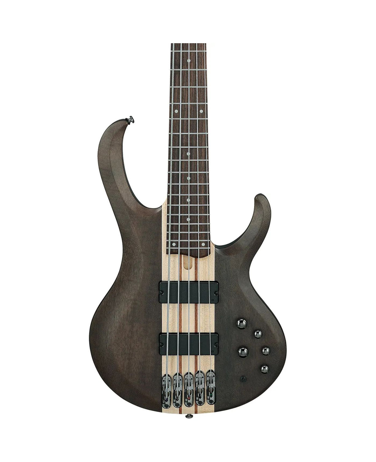 Ibanez BTB Standard BTB605 5-String Electric Bass Guitar – Transparent Gray Flat