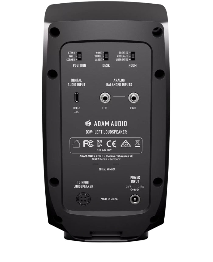 ADAM Audio D3V 3.5" Powered Studio Monitor Pair - Black