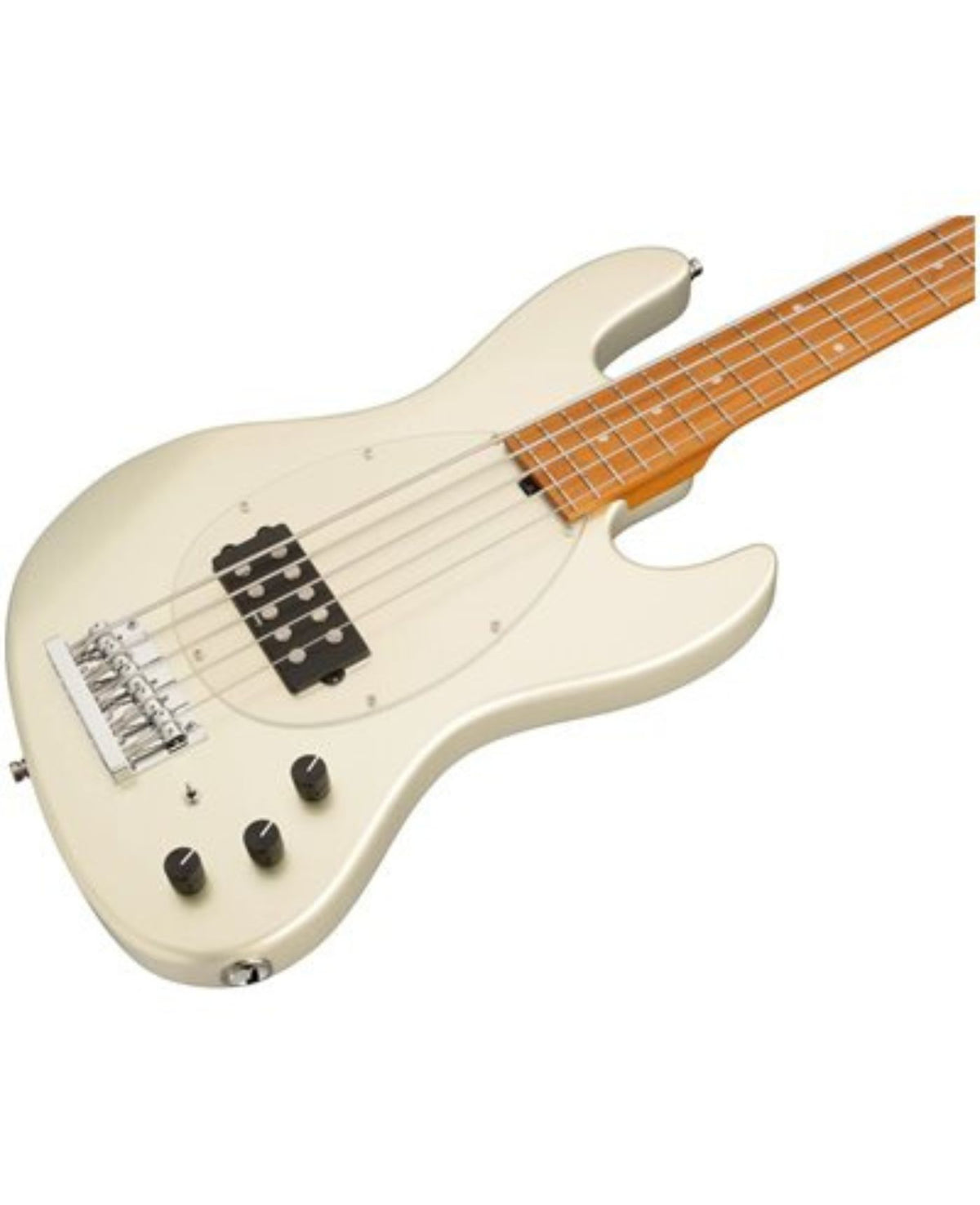 Sadowsky MetroExpress 21-Fret Vintage M/J Bass – Roasted Maple Fingerboard – 5-String – Solid Champagne Metallic High Polish