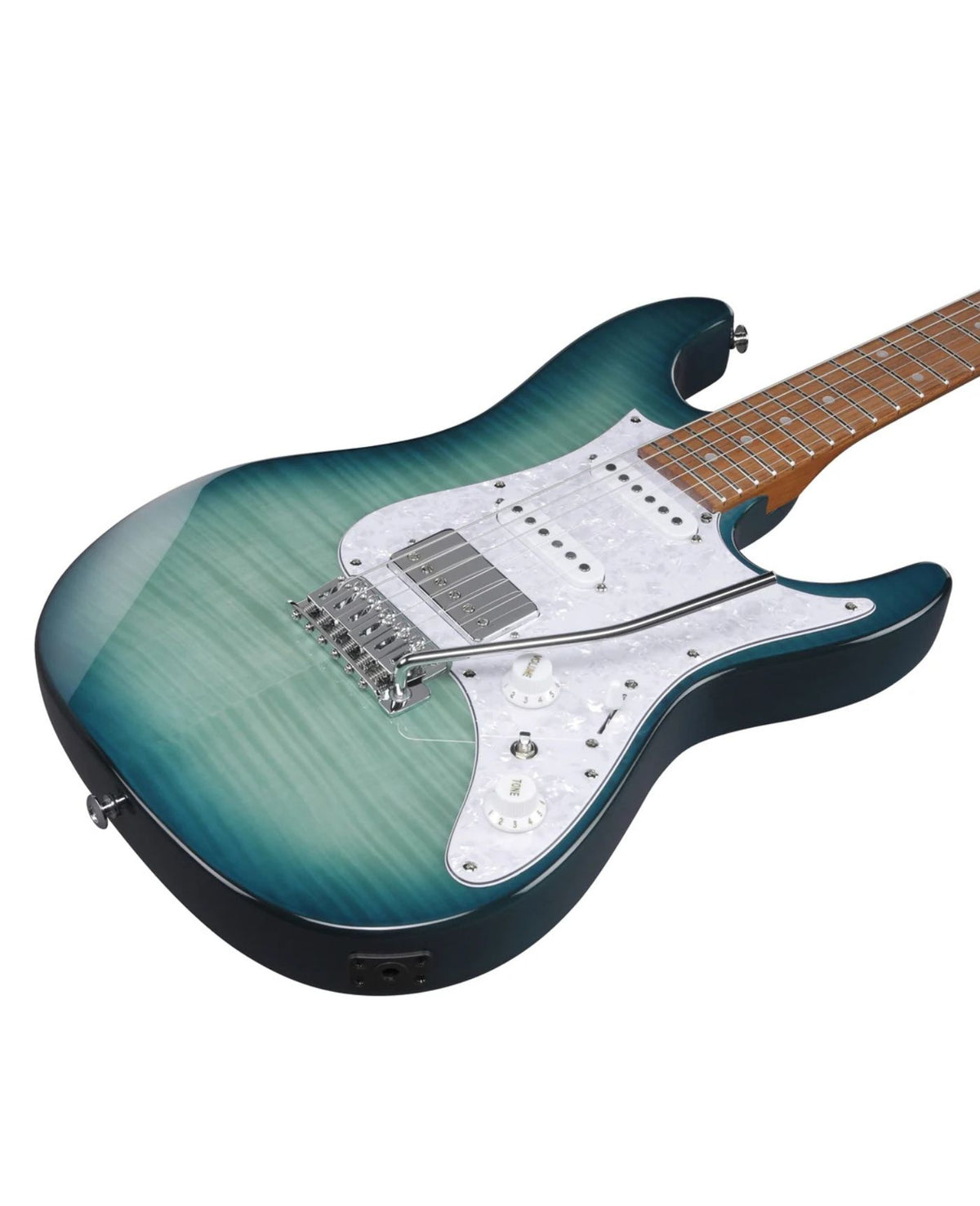 Ibanez AZ Standard Series AZ22S1F-TXB Electric Guitar – Transparent Turquoise Burst