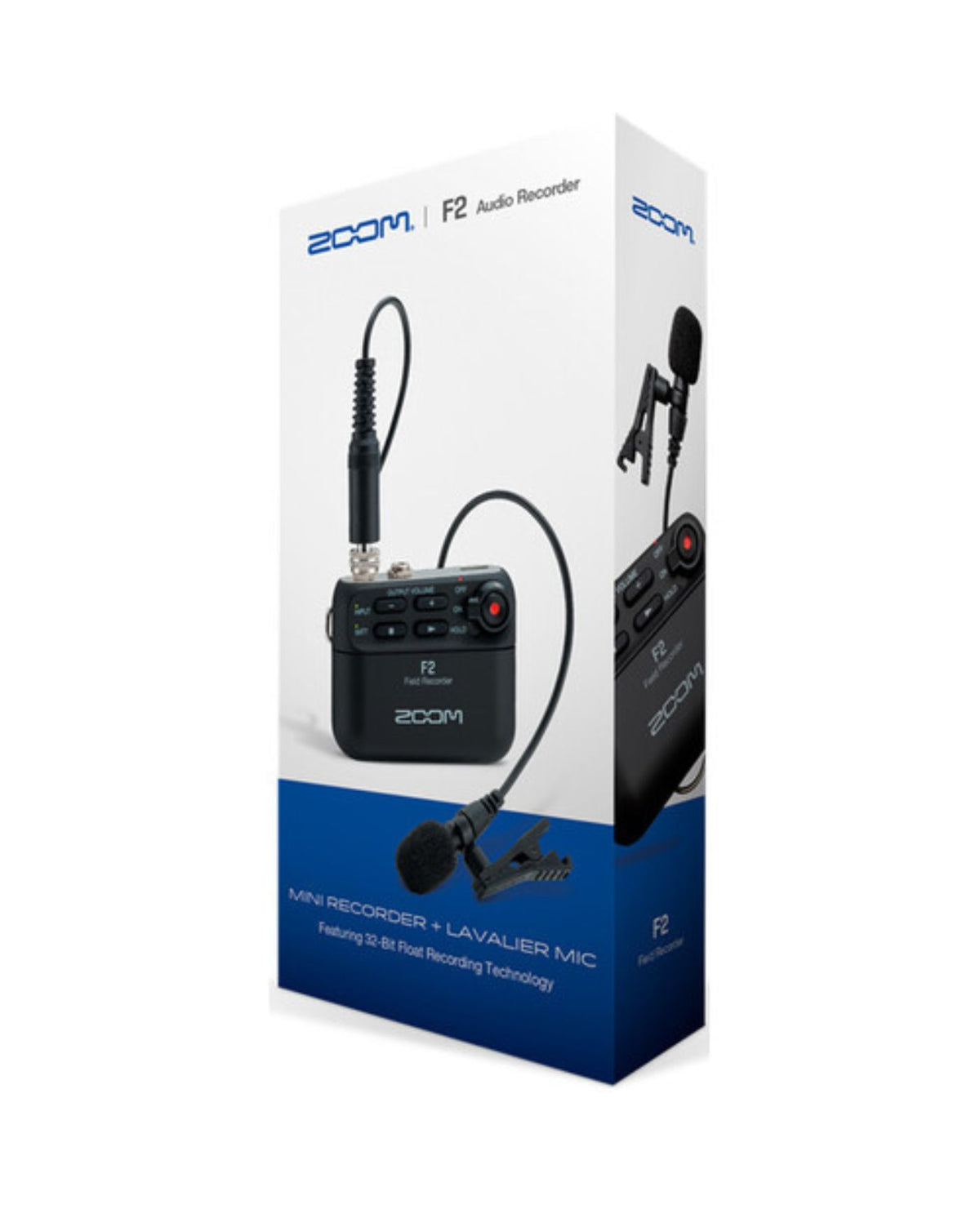 Zoom F2 Ultracompact Portable Field Recorder with Lavalier Microphone - Black