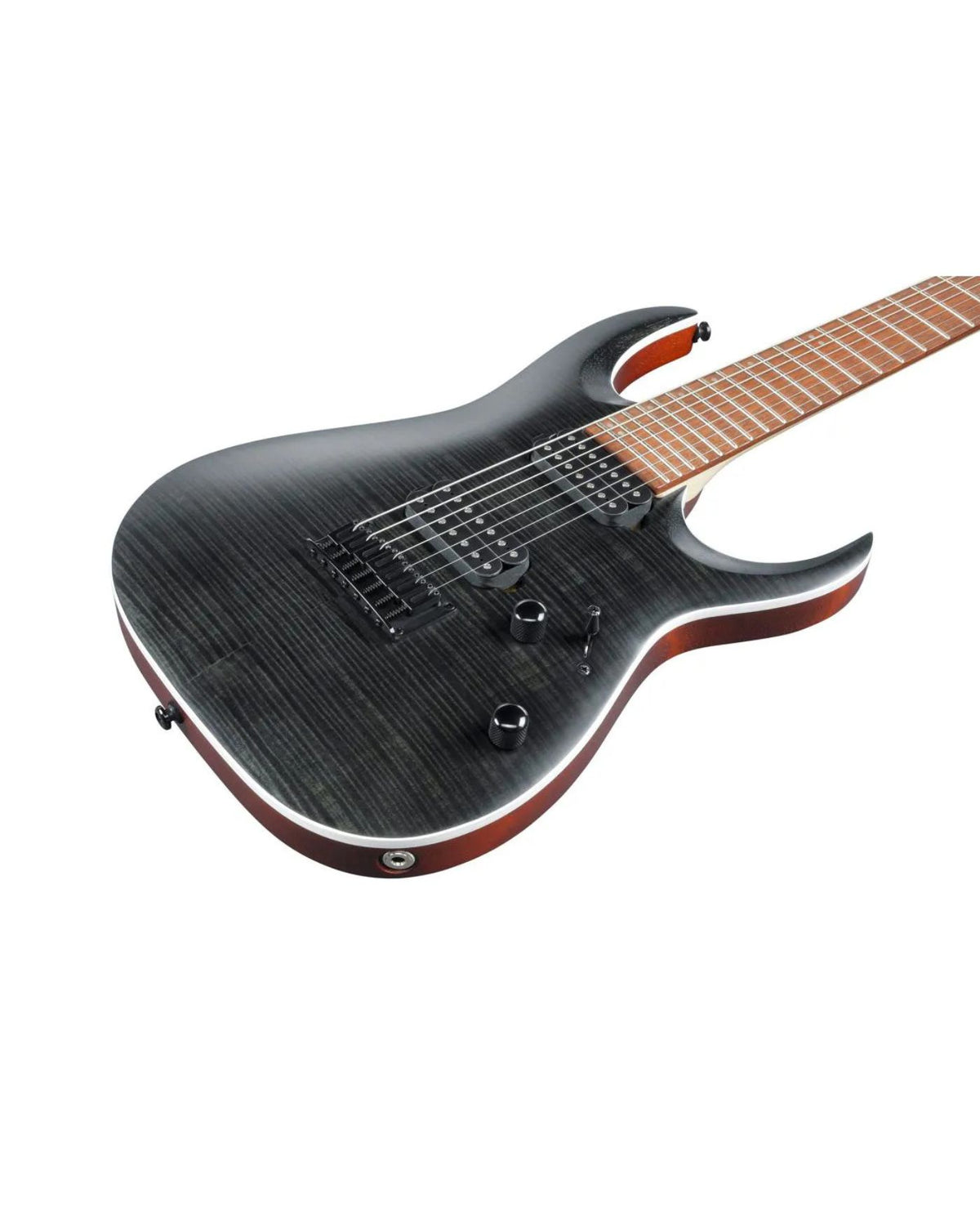Ibanez RGA Standard RGA742FM 7-String Electric Guitar, Jatoba Fretboard, Transparent Gray Flat