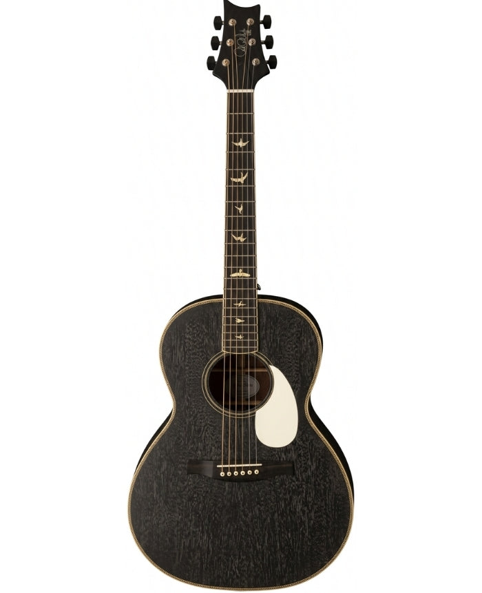 PRS SE P20E Parlor Acoustic-Electric Guitar - Dog Hair Gloss Top Satin Black