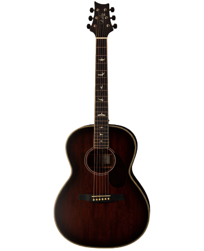 PRS SE P20E Parlor Acoustic-Electric Guitar - Fire Red Burst Gloss Top Satin Black