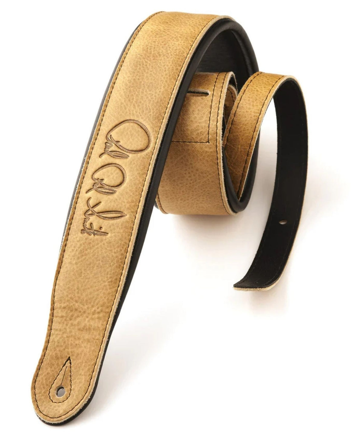 PRS Accessories 3" Padded Leather Signature Strap - Sandstone/Black