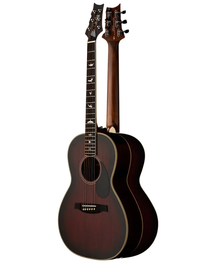 PRS SE P20E Parlor Acoustic-Electric Guitar - Fire Red Burst Gloss Top Satin Black