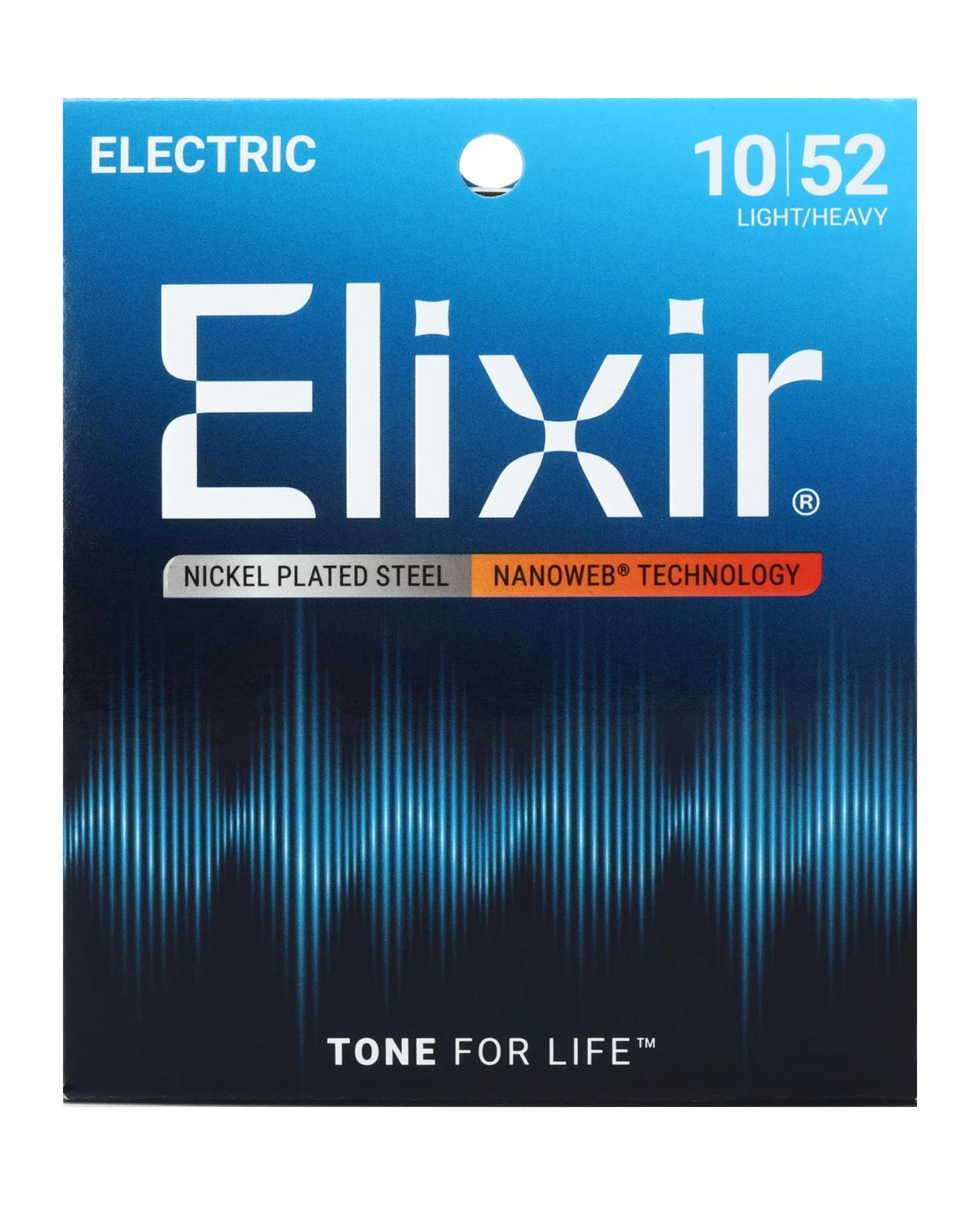 Elixir Nanoweb Light Top Heavy Bottom Electric Guitar Strings (10-52)
