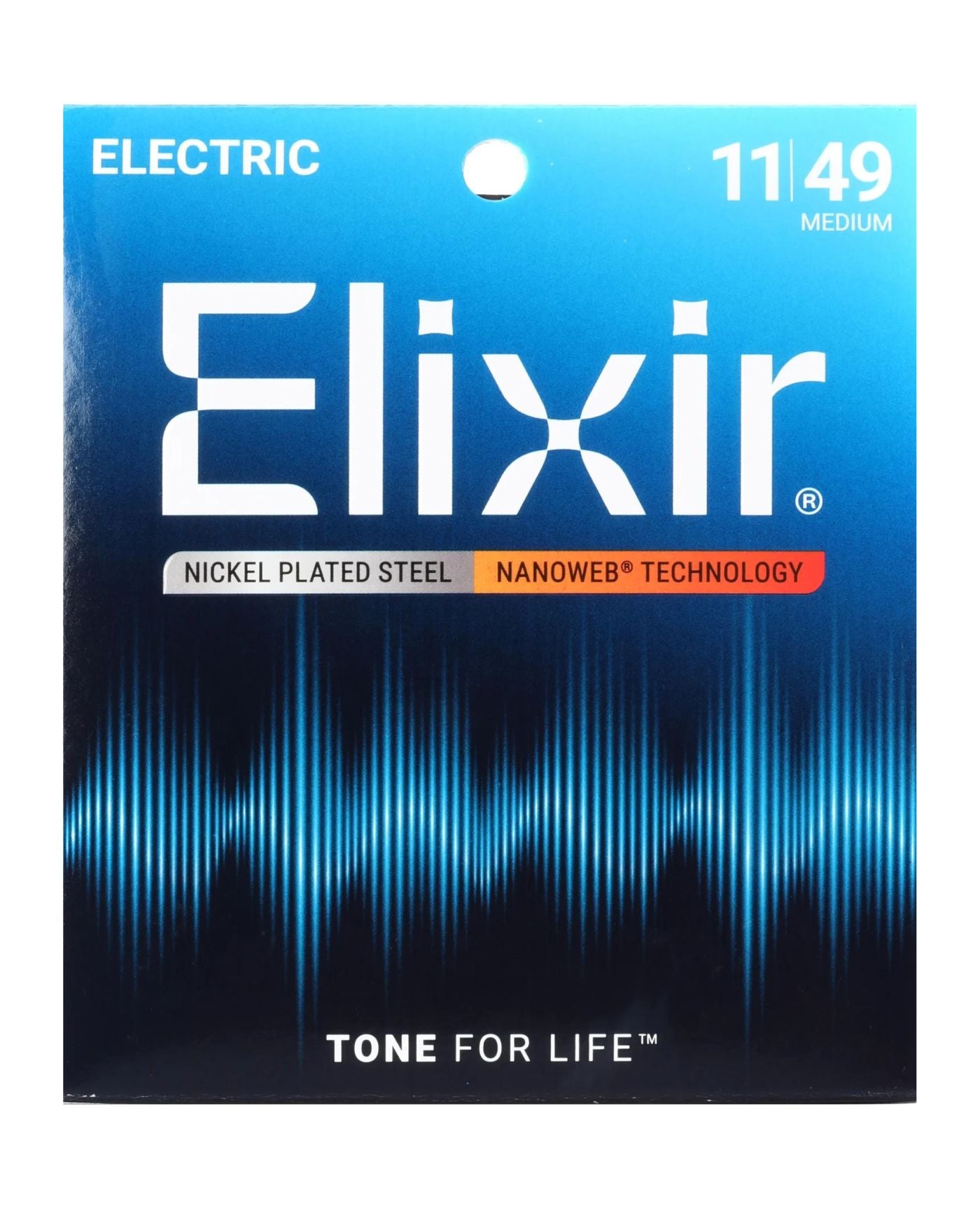 Elixir Nanoweb Medium Electric Guitar Strings (11-49)