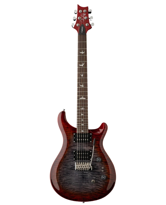 PRS SE Custom 24-08 Electric Guitar - Quilted Charcoal Cherry Burst