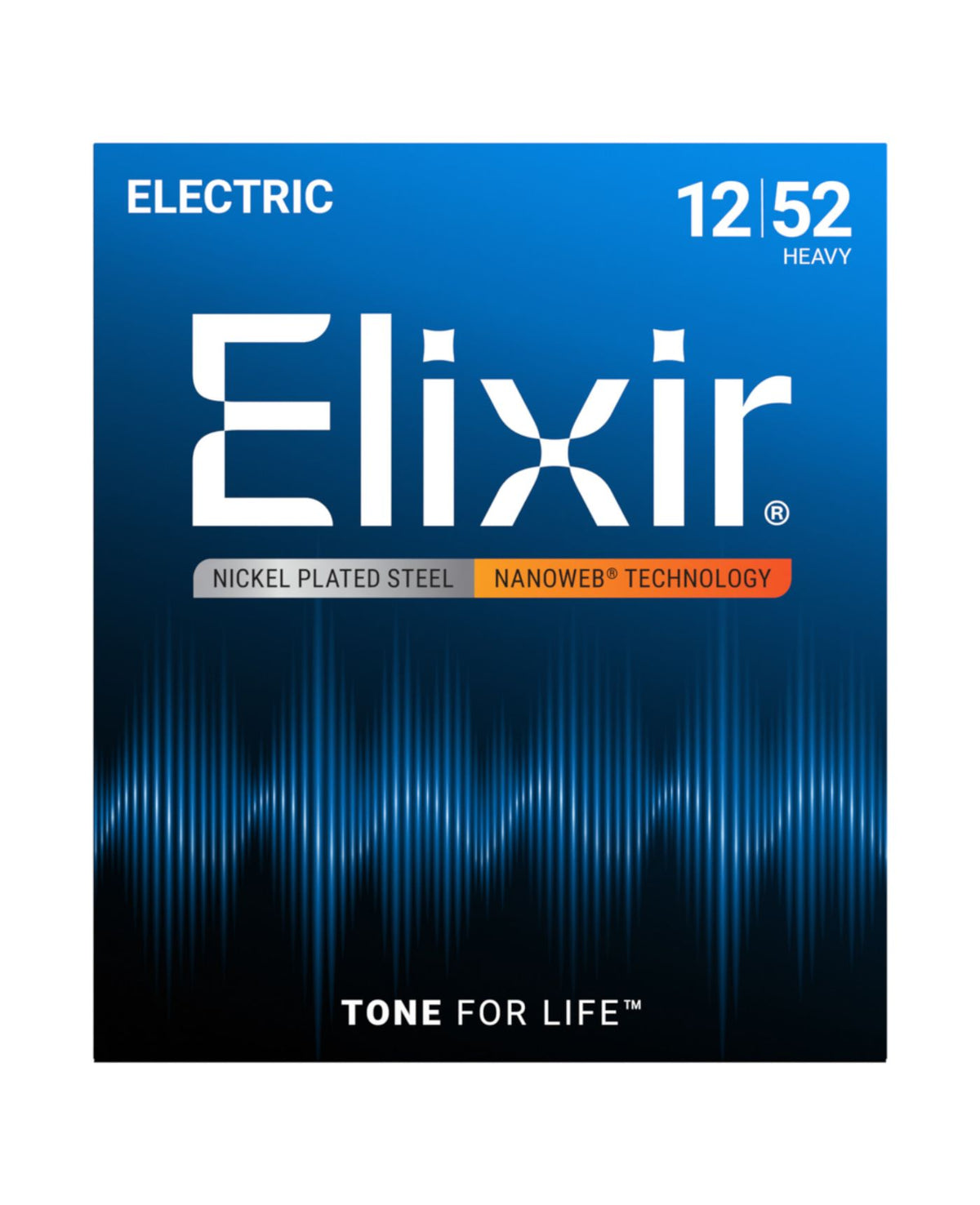 Elixir Nanoweb Heavy Nickel Plated Steel Coated Electric Guitar Strings (.012–.052)