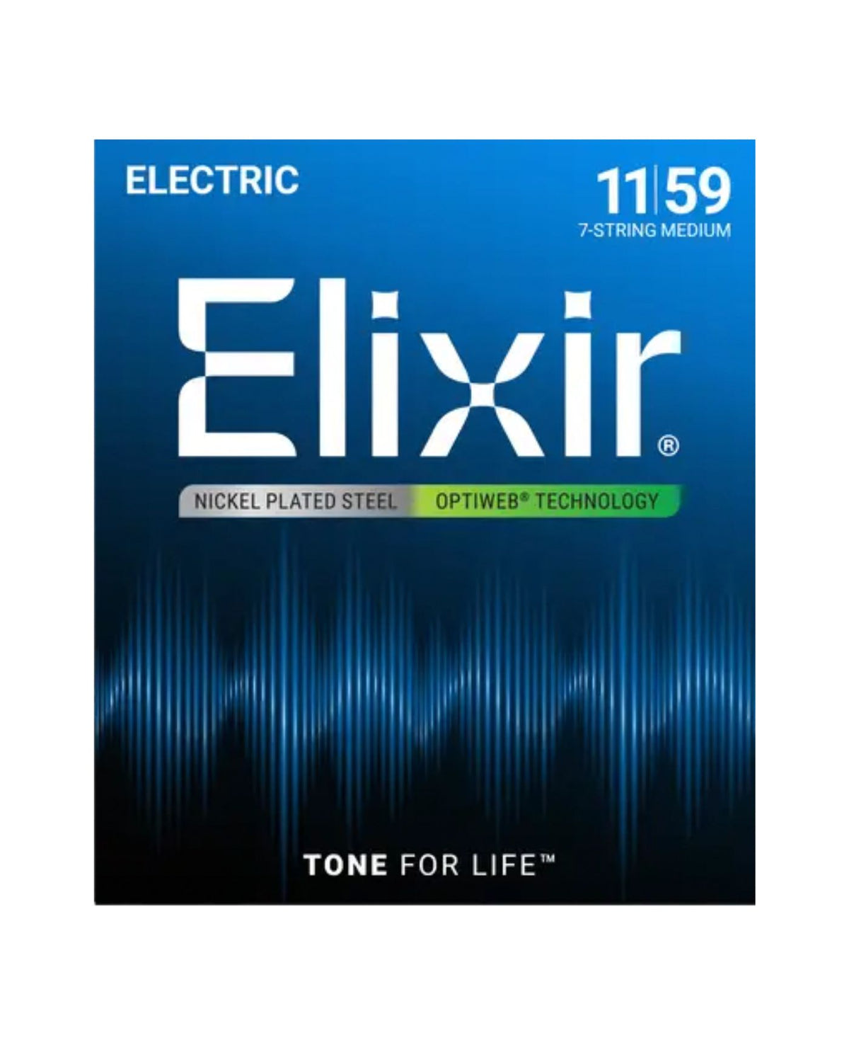 Elixir Optiweb Nickel Plated Steel Medium 7-String Electric Guitar Strings (.011–.059)