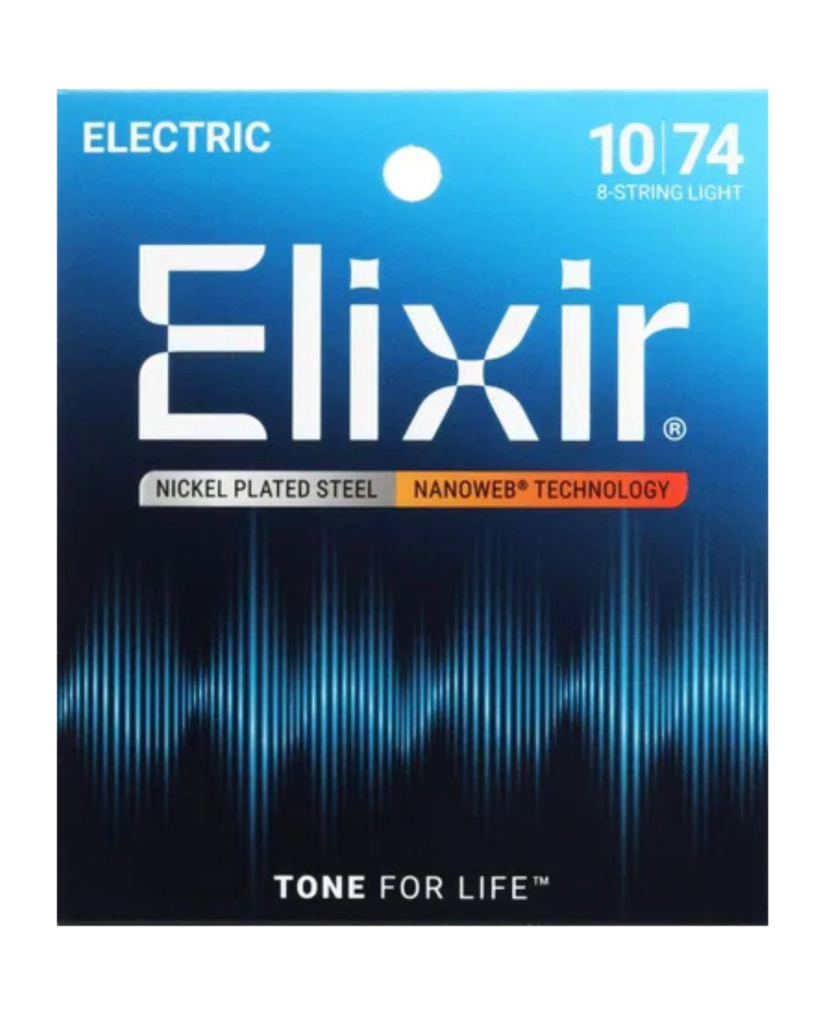 Elixir Nanoweb Electric Guitar Strings – Light 8-String (.010–.074)