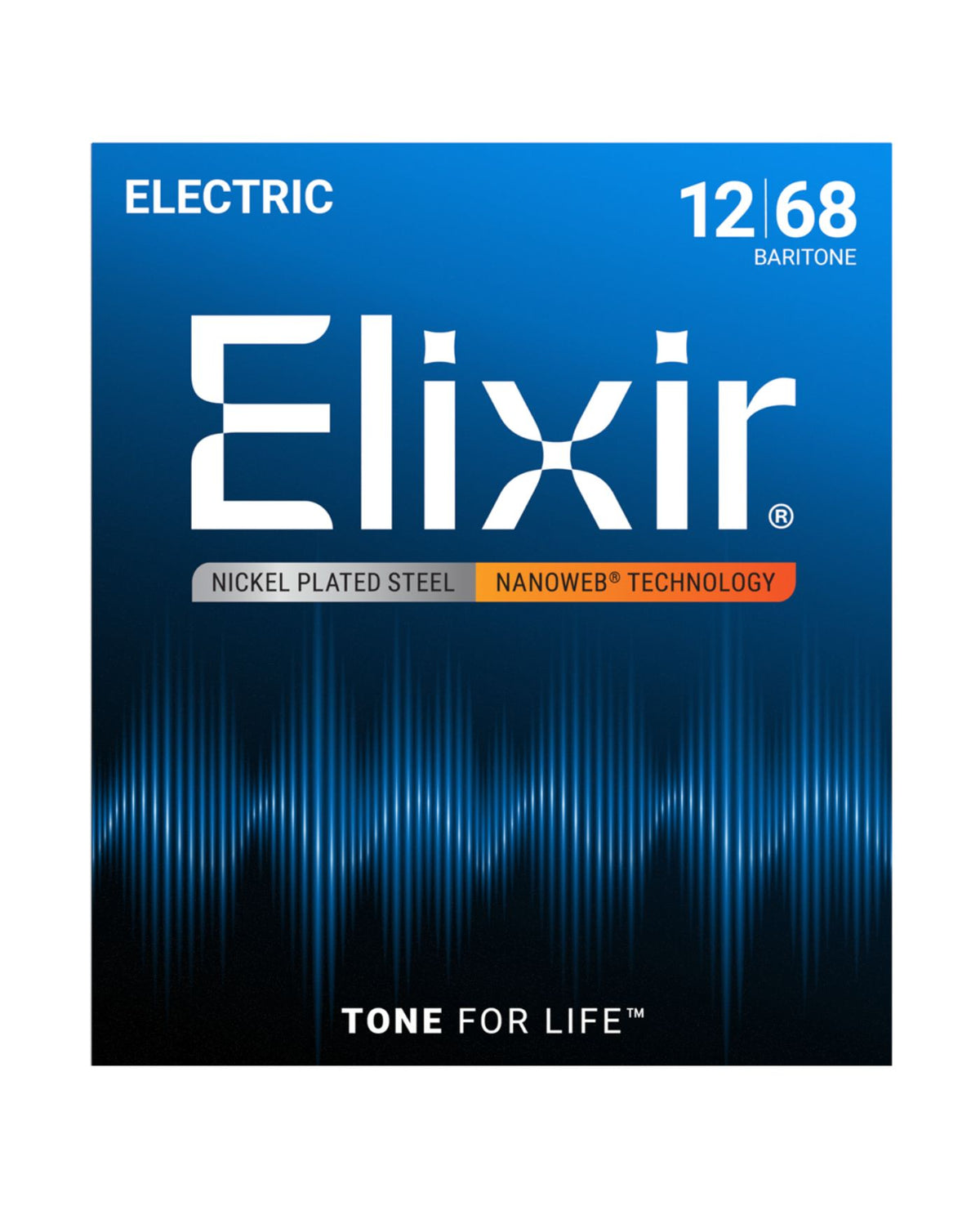 Elixir Nanoweb Nickel Plated Steel Baritone Electric Guitar Strings (.012–.068)