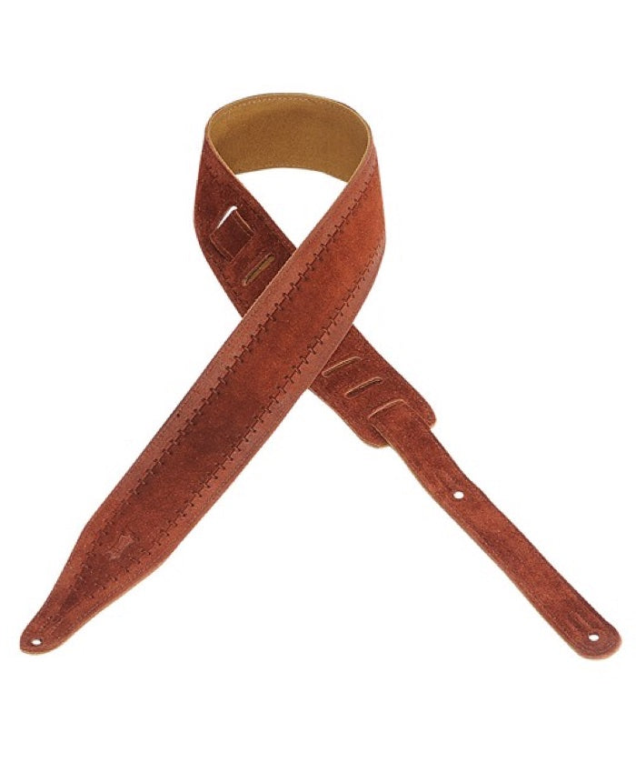 Levy’s Strap 2.5" Suede Leather Rustic (Stitch Design)