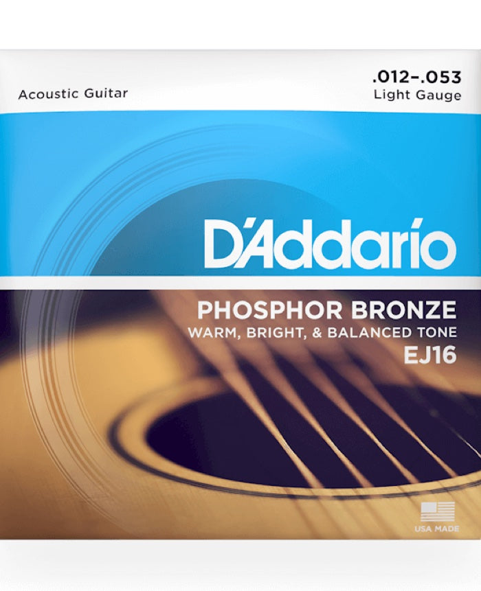 D'Addario Phosphor Bronze Light EJ16 (12-53)
