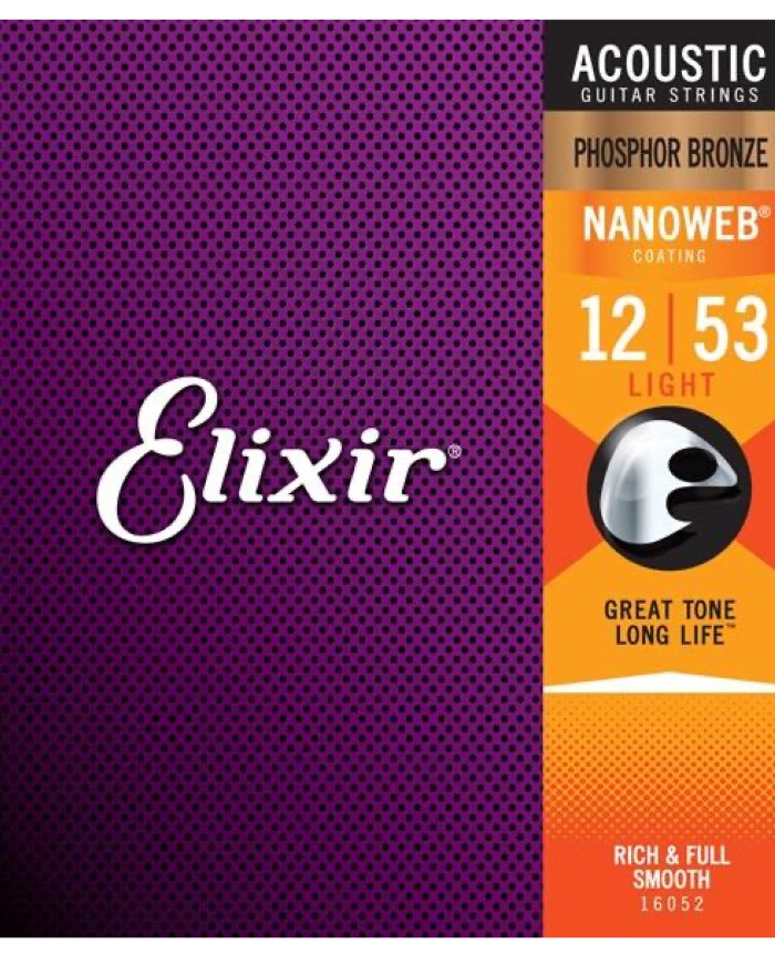 Elixir Acoustic Strings Phosphor Bronze Light (12-53)