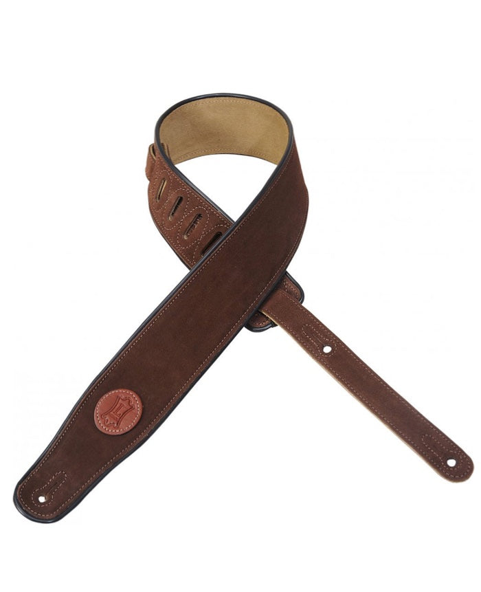 Levy&#39;s 2.5&quot; Signature Series Suede Guitar Strap - Brown
