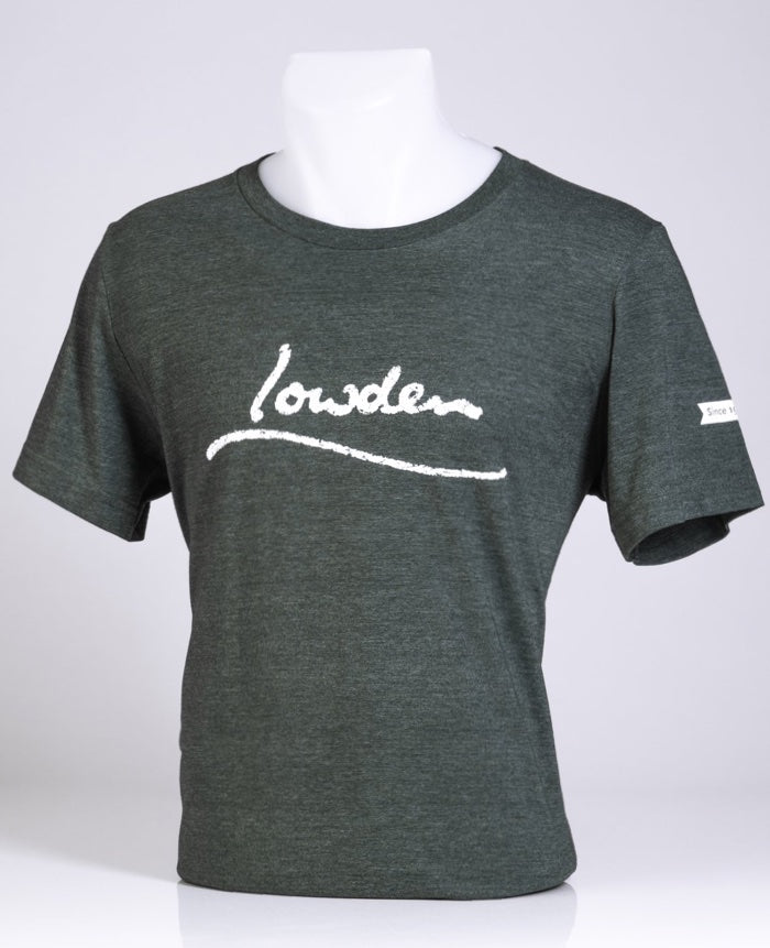Lowden Distressed Logo T-shirt Unisex - Heather Forest
