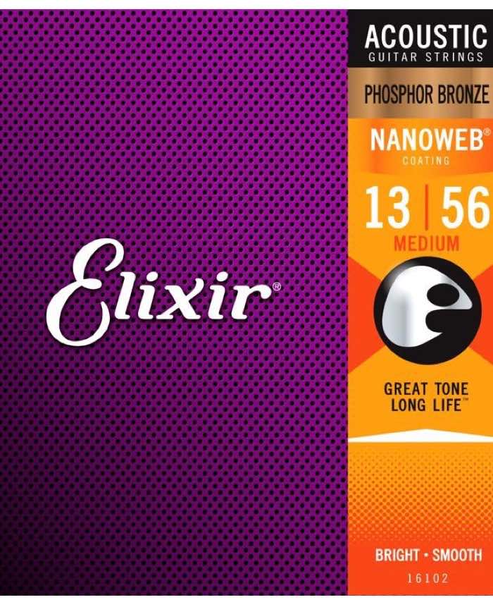 Elixir Acoustic Strings Phosphor Bronze Medium (13-56)