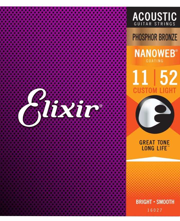 ELIXIR Acoustic Strings Phosphor Bronze Custom Light (11-52)